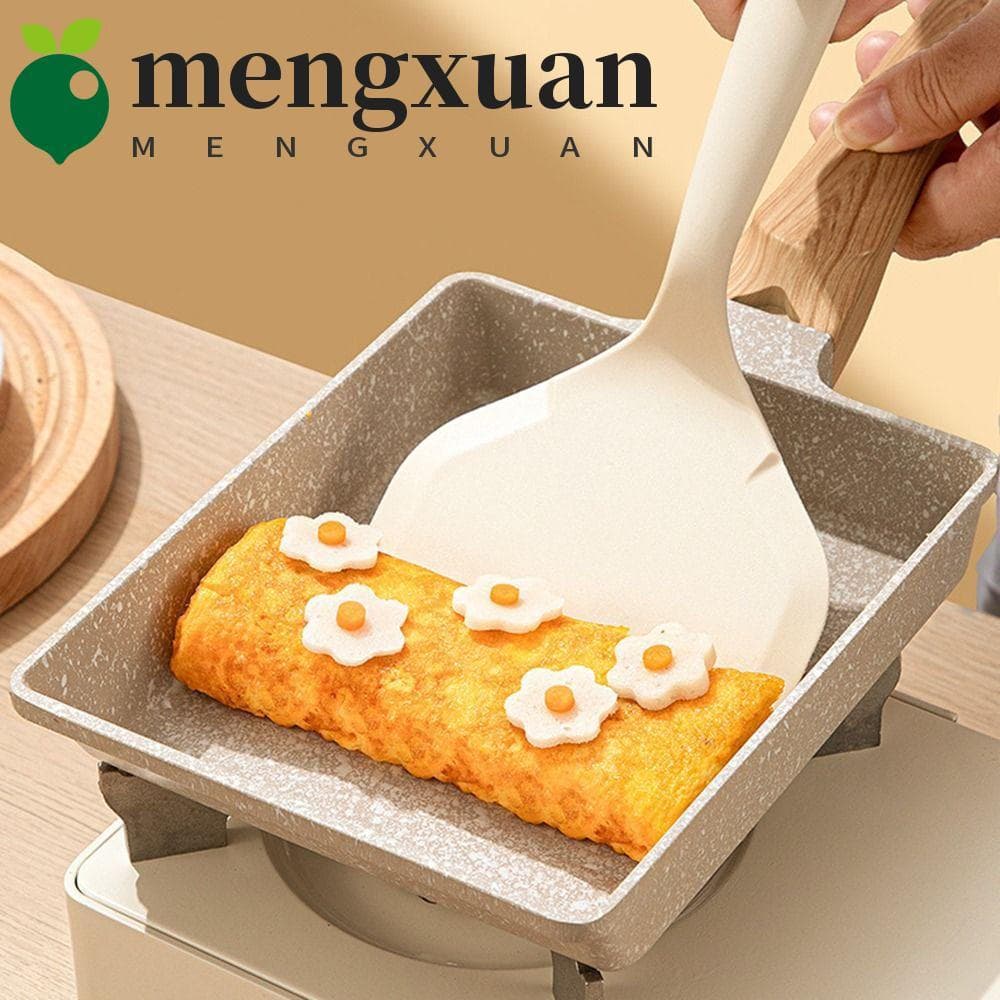 Espátula de Silicone para Panquecas MENGXUAN1, Espátula Alongada Antiaderente com Cabo Longo, Espátula Macia para Tamago