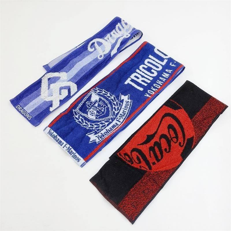 Toalha longa esportiva absorvente de fio de algodão, dupla face, estilo carta felpuda, Halterneck, absorvente de suor, m