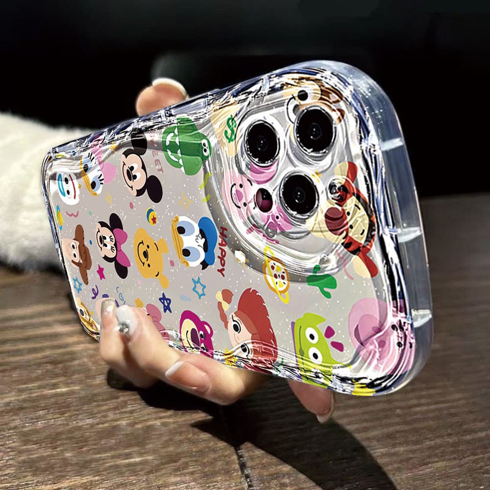 Capa De Telefone Ondulada Transparente , Artística De Bolhas Superpoderosas À Prova De Choque Para Samsung A56 A36 A55 A