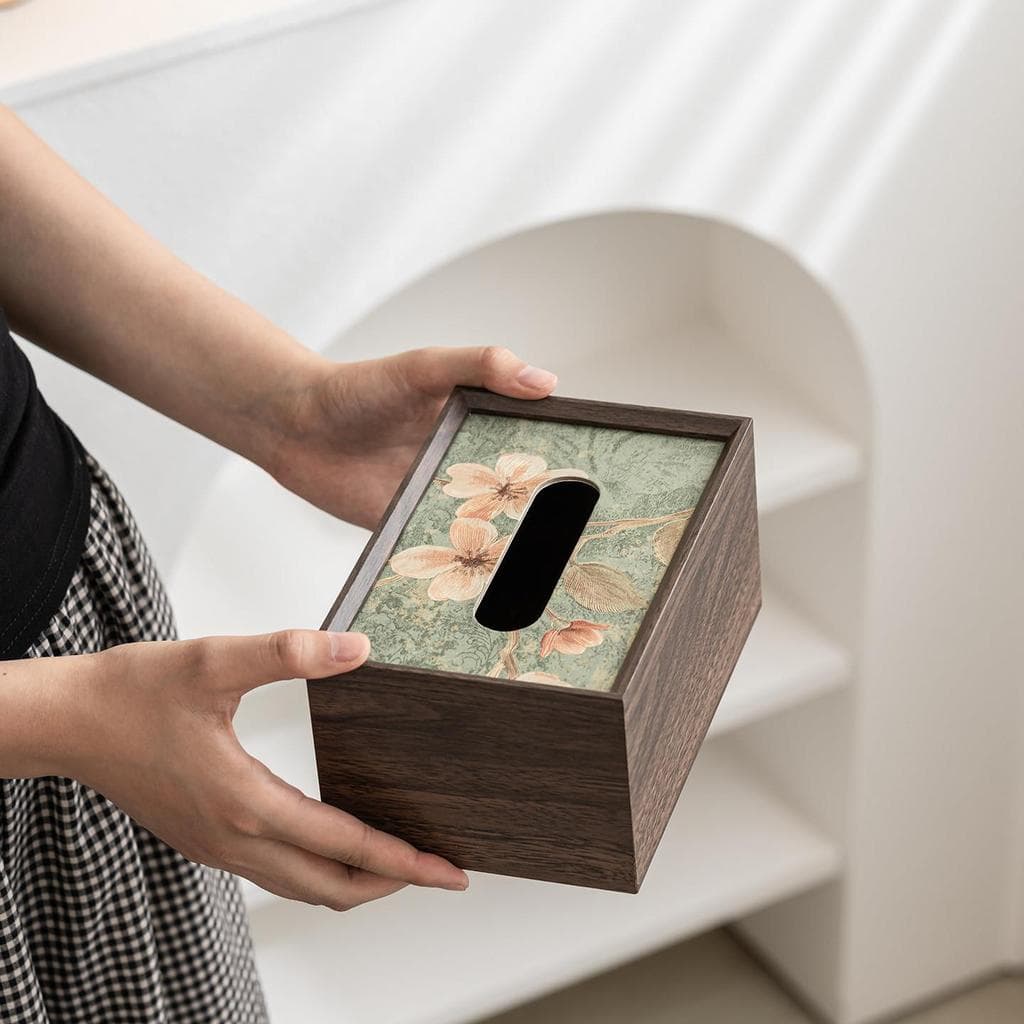 Japão Seiko luz de madeira luxo caixa tecido casa sala estar mesa café Premium caixa tecido Hotel Desktop caixa armazena