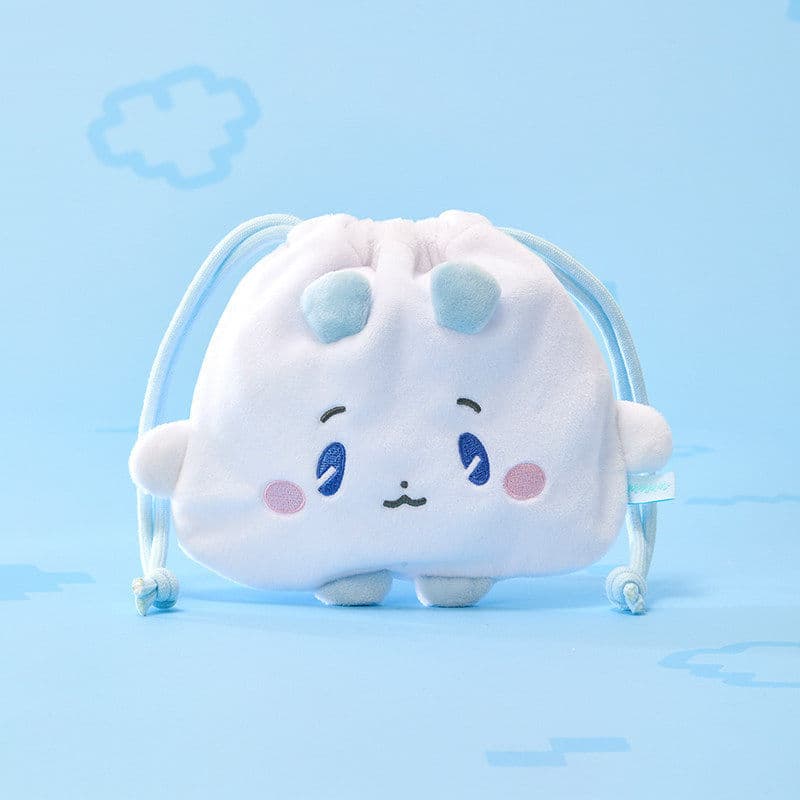 [Estoque pronto genuíno] Plave MMMM bolsa de moedas de pelúcia para quarto de bebê bolsa de armazenamento com cordão mer