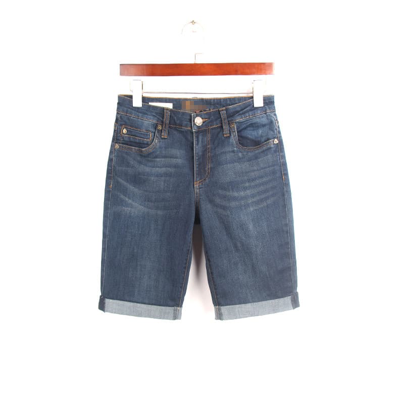 Verão fino Jeans de cinco pontos feminino pedido estrangeiro 100kg tamanho grande cintura alta estiramento mais magro ol