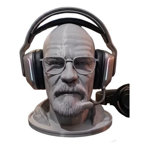 Suporte Cabeça Para Headset - Tema: Walter White 3d