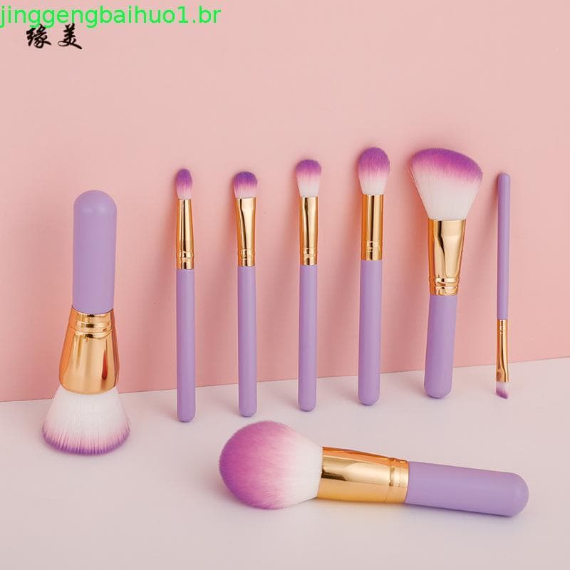 Conjunto de 12 Pincéis de Maquiagem Profissionais com Cerdas Sintéticas Macias - Pincéis para Base, Blush e Sombra - Inc