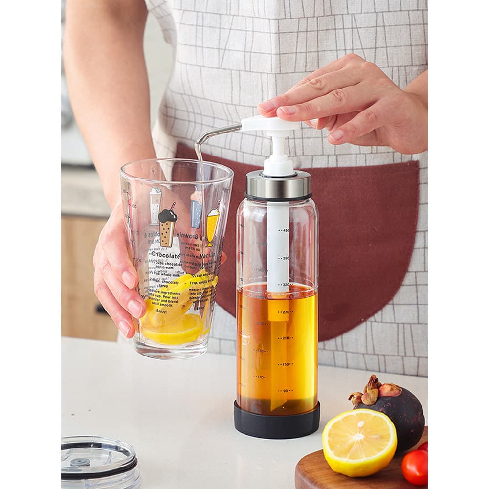 Cozinha Push tipo garrafa de consumo de óleo vidro mel frutose xarope espremer garrafa doméstica molho de frutos do mar