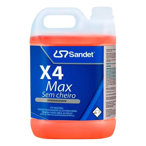 Desengraxante X4 Max Sem Cheiro Sandet Maquinas Chassi Carro