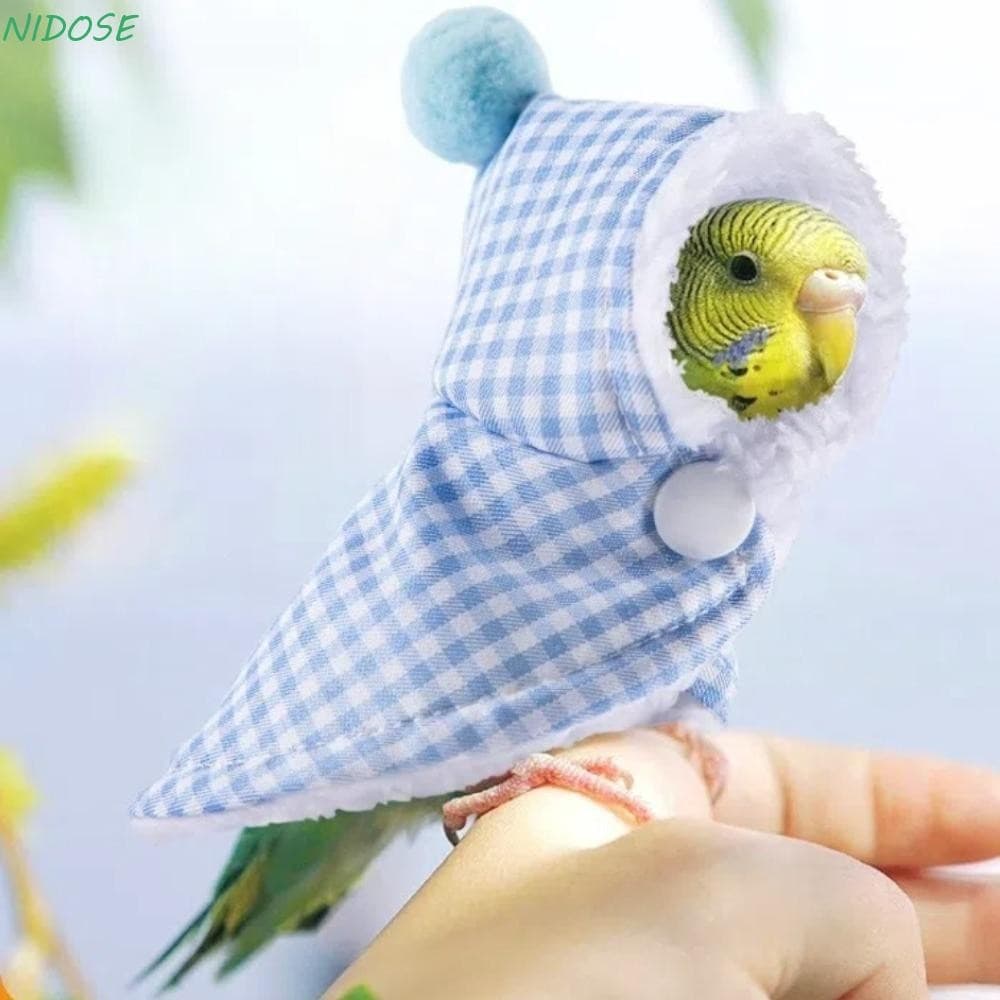 Capa De Papagaio Para Animais De Estimação NIDOSE , Casaco De Pássaros Quentes Espesso Rosa Azul Amarelo , Kit De Chapéu