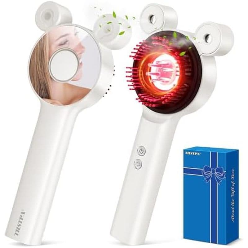 Massageador Elétrico De Couro Cabeludo 4 Em 1 Atualizado Com Terapia De Luz Vermelha Para Crescimento Capilar , Aplicado