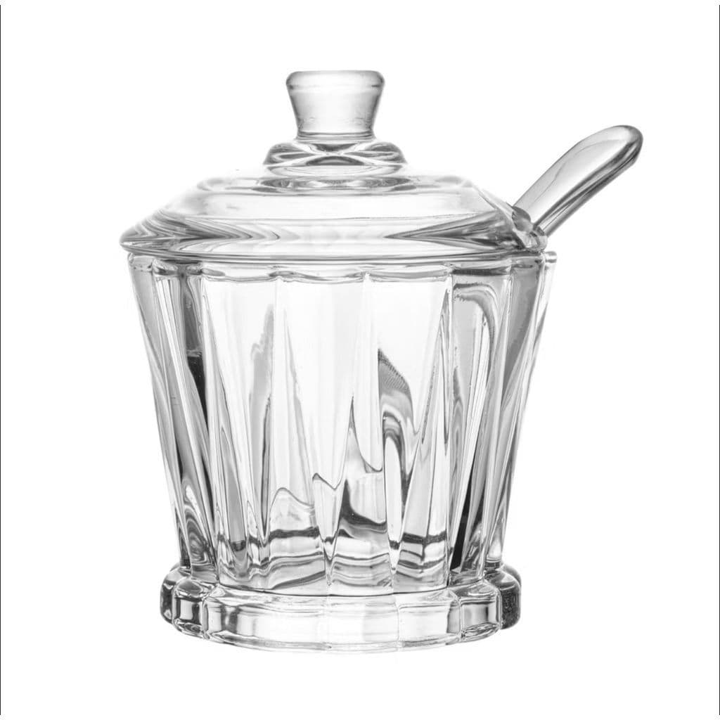 Açucareiro Lines Cristal 190ml com Tampa e Colher – Design Elegante