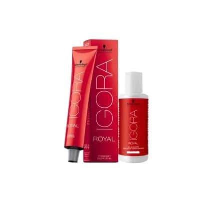 Kit Schwarzkopf Igora Royal 9-7 Louro Extra Claro Cobre + Ox 40vol 60ml
