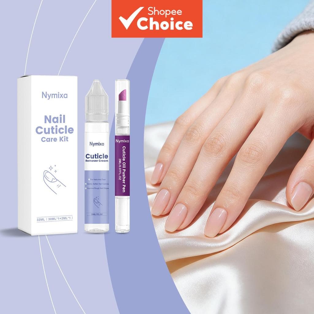 Conjunto de Cuidado de Unhas com Empurrador de Cutículas e Caneta de Óleo, Removedor de Cutículas Suave para Unhas Secas