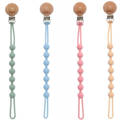 Prendedor De Chupeta Para Bebê Buba | Silicone Com Bolinhas Mordedor | Prendedor Infantil