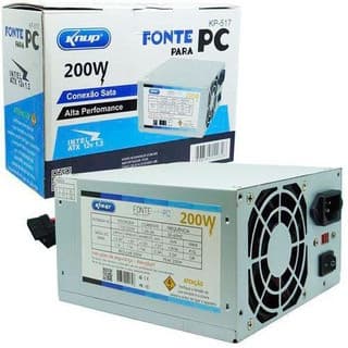 Fonte de alimentação Atx Pc 200W KP-517 + Cabo De Alimentação