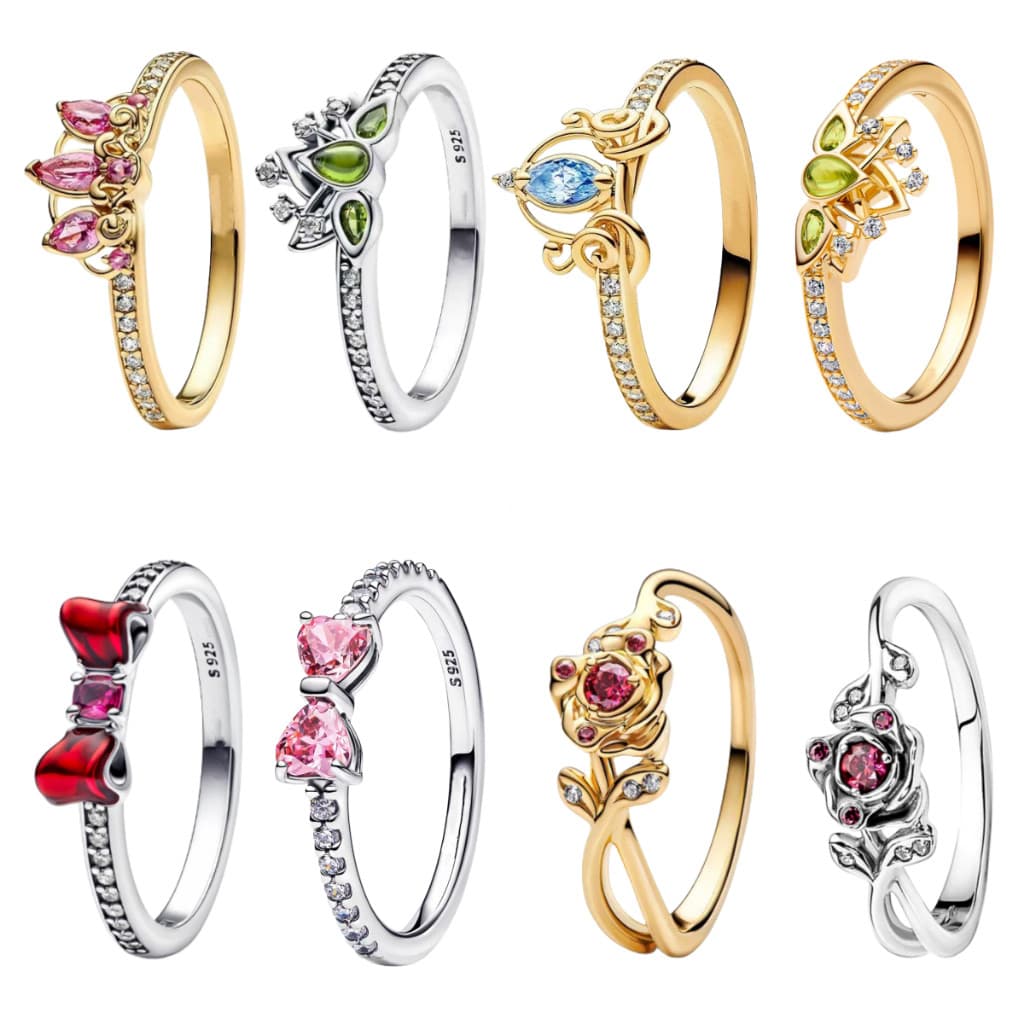 [Entrega em 24 horas] Prata S925 |   Anel feminino |   O anel da princesa Diana |   Presente Exclusivo da Branca de Neve