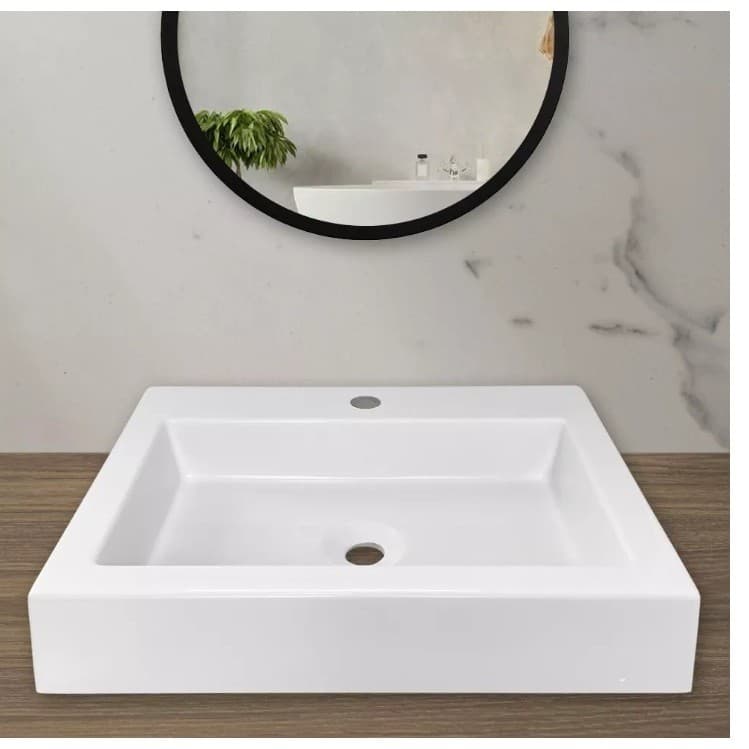 Cuba De Apoio Sobrepor Retangular PVC 44x34 Banheiro Lavabo