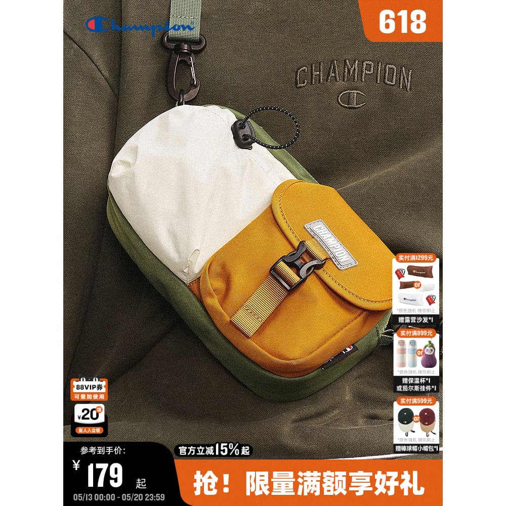 Campeão campeão bolsa de ombro feminina primavera bloco de construção câmera saco masculino casal Casual Commuter saco d