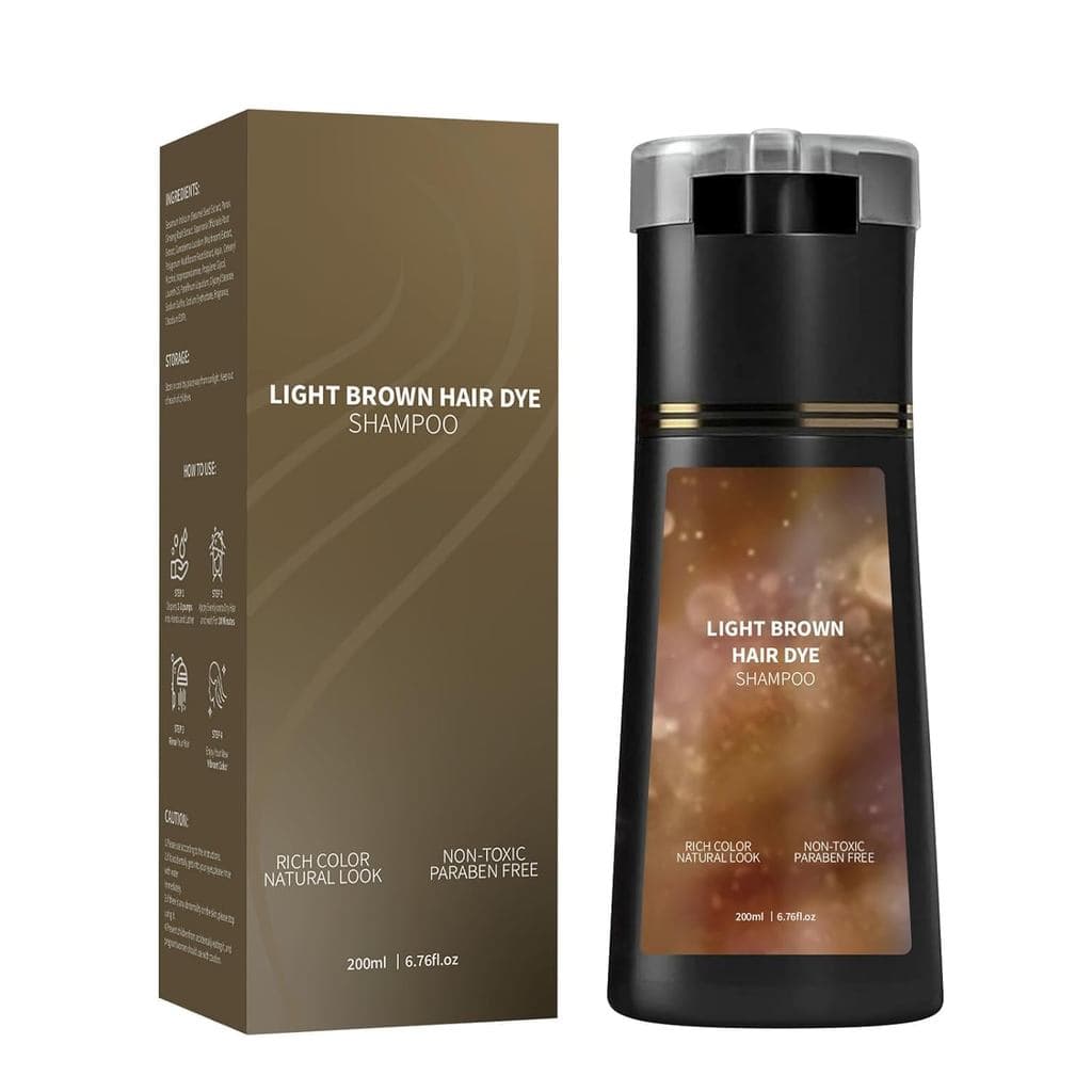 Shampoo Tintura de Cabelo Bupposes, Shampoo Natural para Cobertura de Cabelos Grisalhos e Brancos, Adequado para Mulhere
