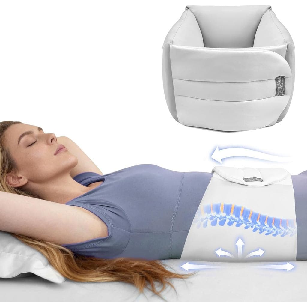 Almofada de Suporte Lombar para Dormir - Almofada de Dormir para a Parte Inferior das Costas, Almofada para Alívio da Do