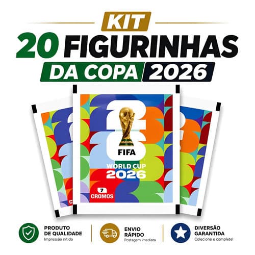 Kit Com 10 Envelopes (70 Figurinhas) Copa Do Mundo Fifa 2026