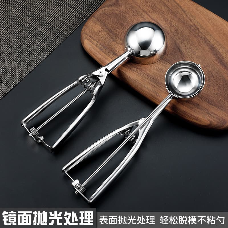 Aço inoxidável escavador de sorvete colher de sorvete leite loja de chá Mochi clipe Taro picado escavação colher especia