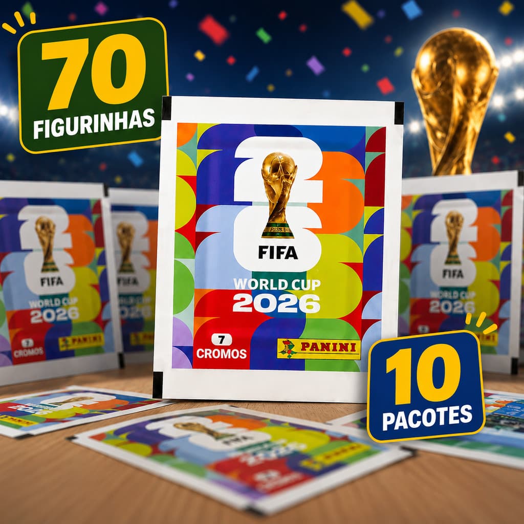 10 Envelopes com 7 Figurinhas Cada - 70 Figurinhas