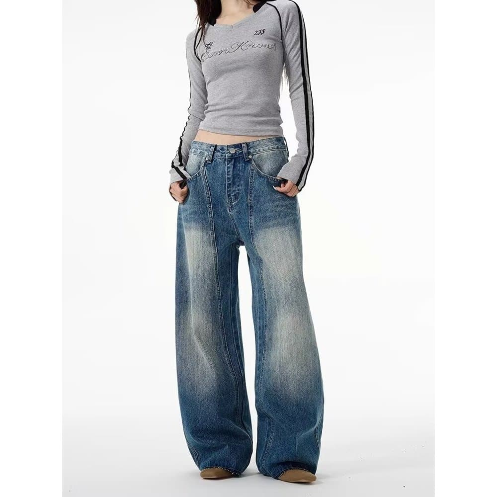 Estilo Hong Kong na moda masculina verão novo estilo 2025 carta única Jeans Hip Hop ins na moda High Street na moda rufi