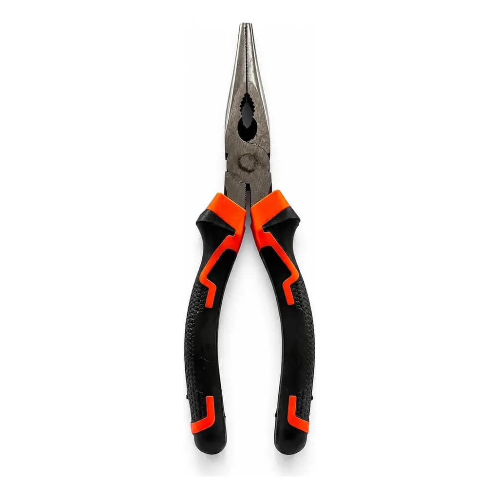 Alicate De Bico Longo Reto Meia Cana 160mm 8 Polegadas