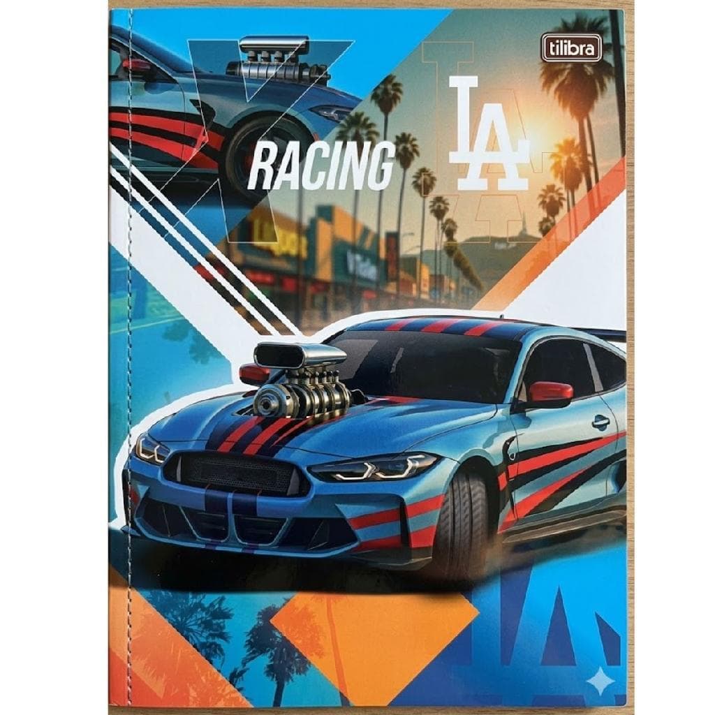 Caderno Brochurão X-Racing  Capa Dura 80 Folhas Pautadas