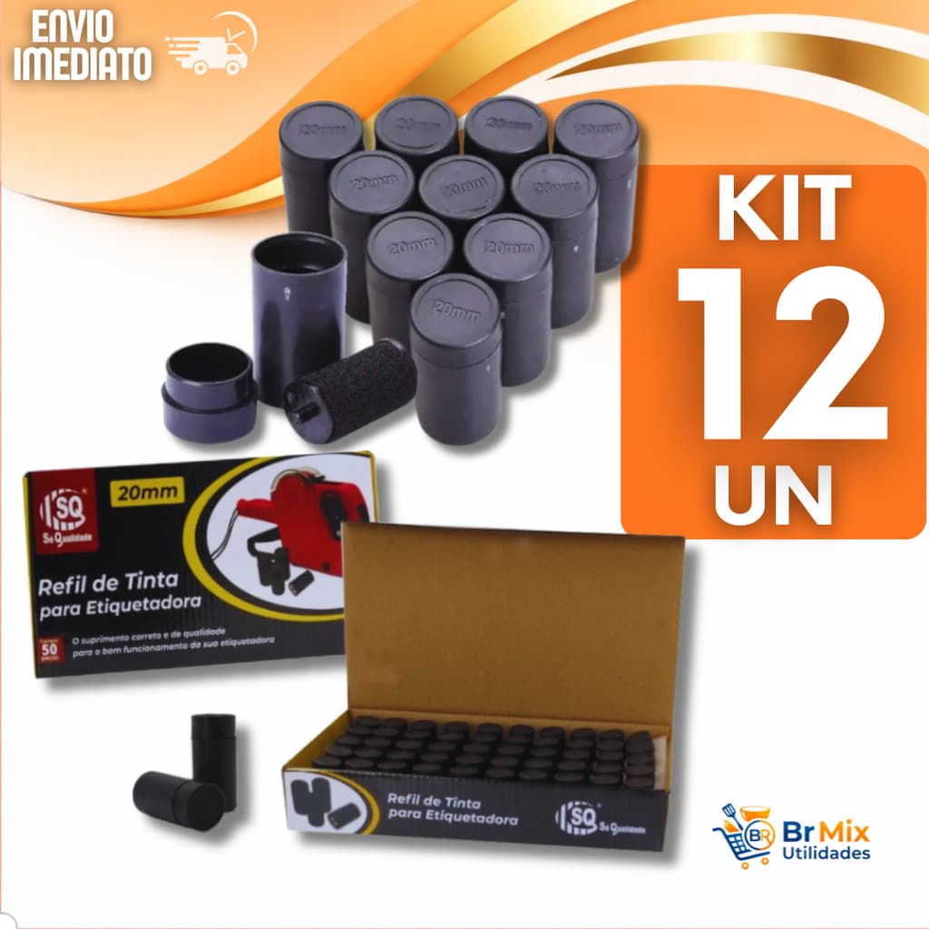 Refil Tinta Para Etiquetadora Tinteiro  20mm Precíficadora De Preço Manual Universal impressora