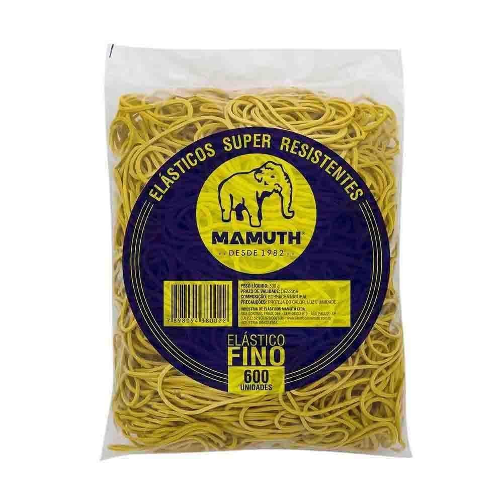 Elastico Latex 500g Com 600 Unidades Amarelo Mamuth