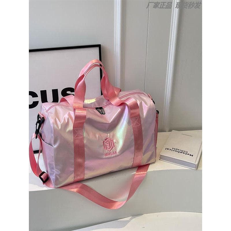 Bolsa de ginástica feminina, sensação de alta qualidade, alta aparência, separação seca e molhada, mochila de treinament