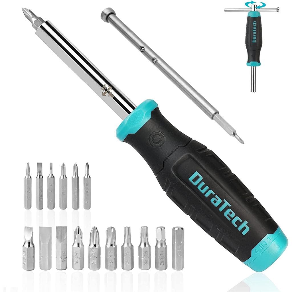 Conjunto de Chaves de Fenda Multi-bit DURATECH, Chave de Fenda 18 em 1 com Barra em T e Chave de Fenda de Precisão Armaz