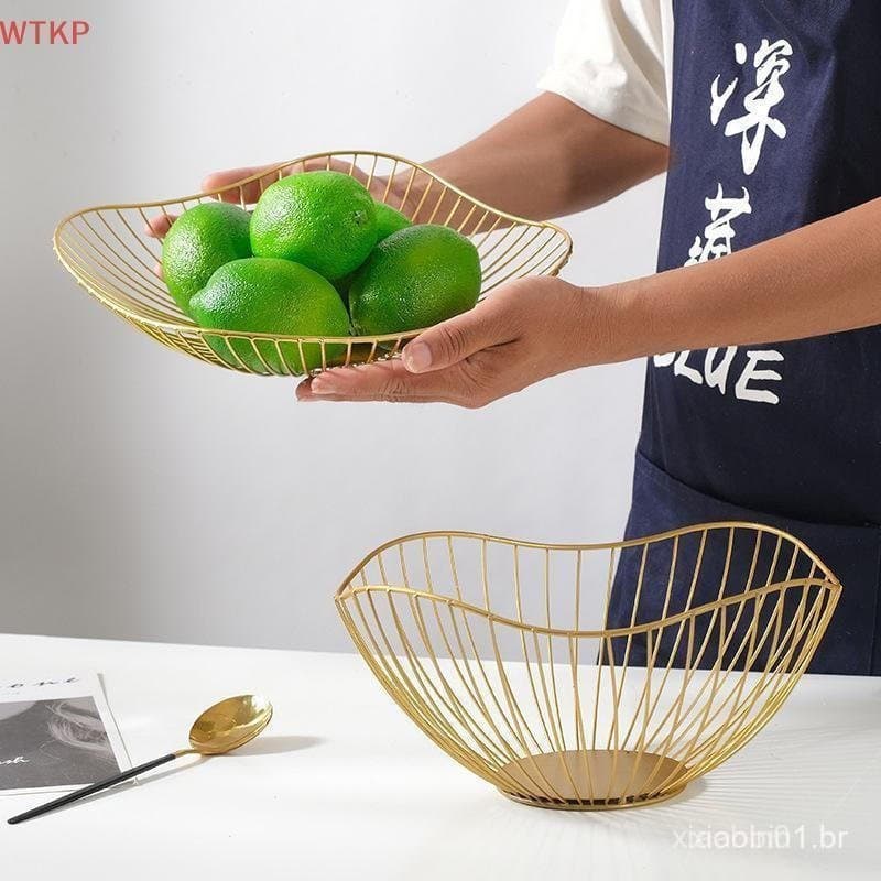 Cesta De Frutas De Ferro Quente Recipiente Tigela Casa Criativa Dreno Exibição Mesa Pão Snas Bandeja Armazenamento