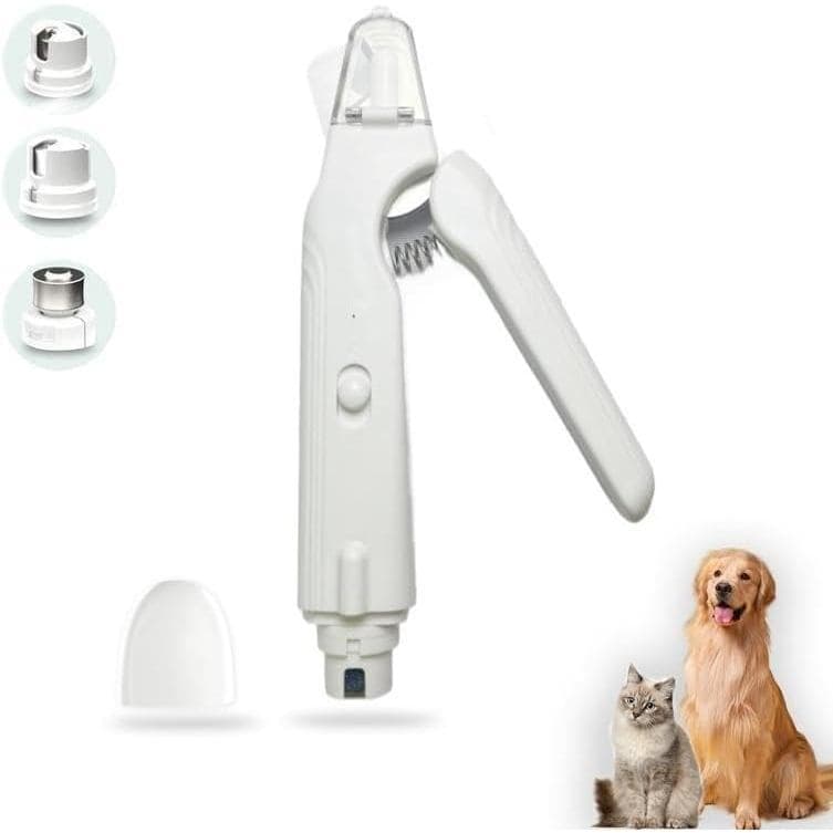 Cortador e lixador de unhas 2 em 1 para animais de estimação, aparador de unhas para cães, conjunto elétrico ultra-silen