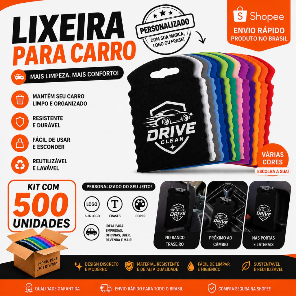 Lixo Car Personalizado - 500 Unidades