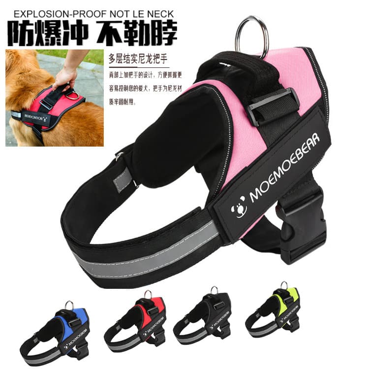 Arnês para cães andando coleira para cães Golden Retriever Labrador Samo Alasca médio grande corrente para cães
