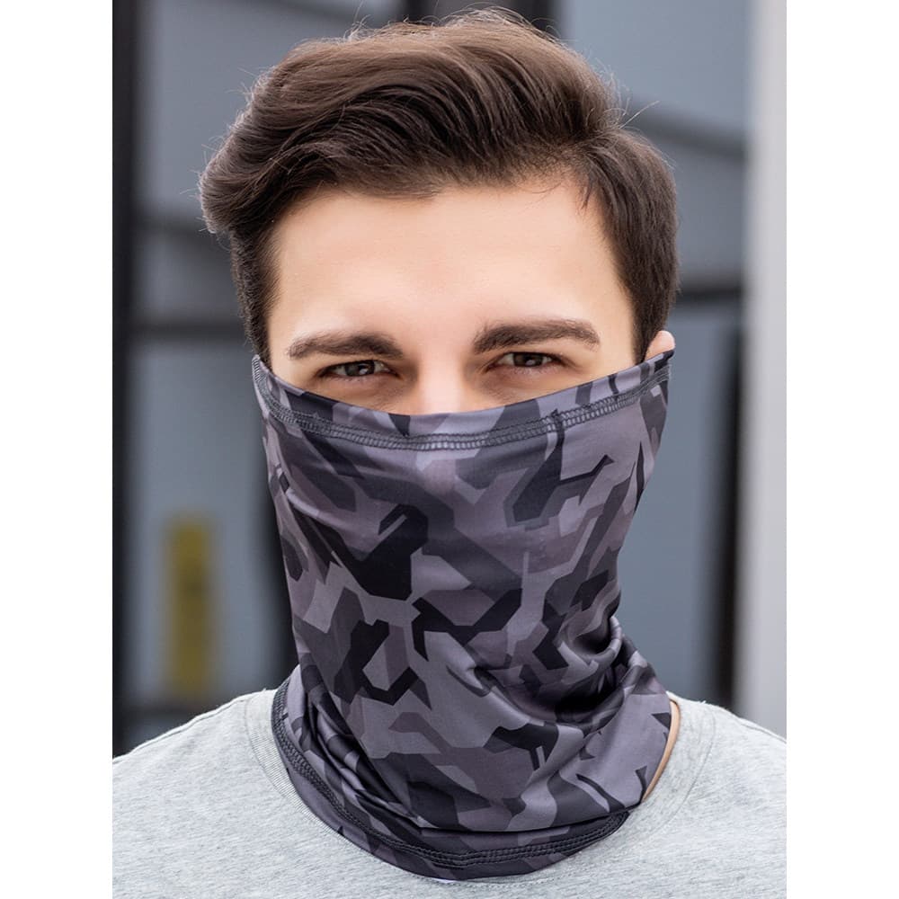 Máscara protetora solar masculina, guarda-sol, rosto inteiro, protetor solar, cachecol de proteção para pescoço, seda ge