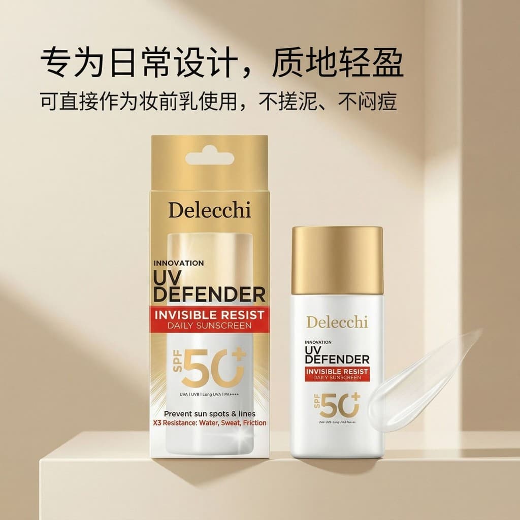 Delecchi Cross-Border TK Produto Quente Proteção Invisível Loção Protetor Solar Diária