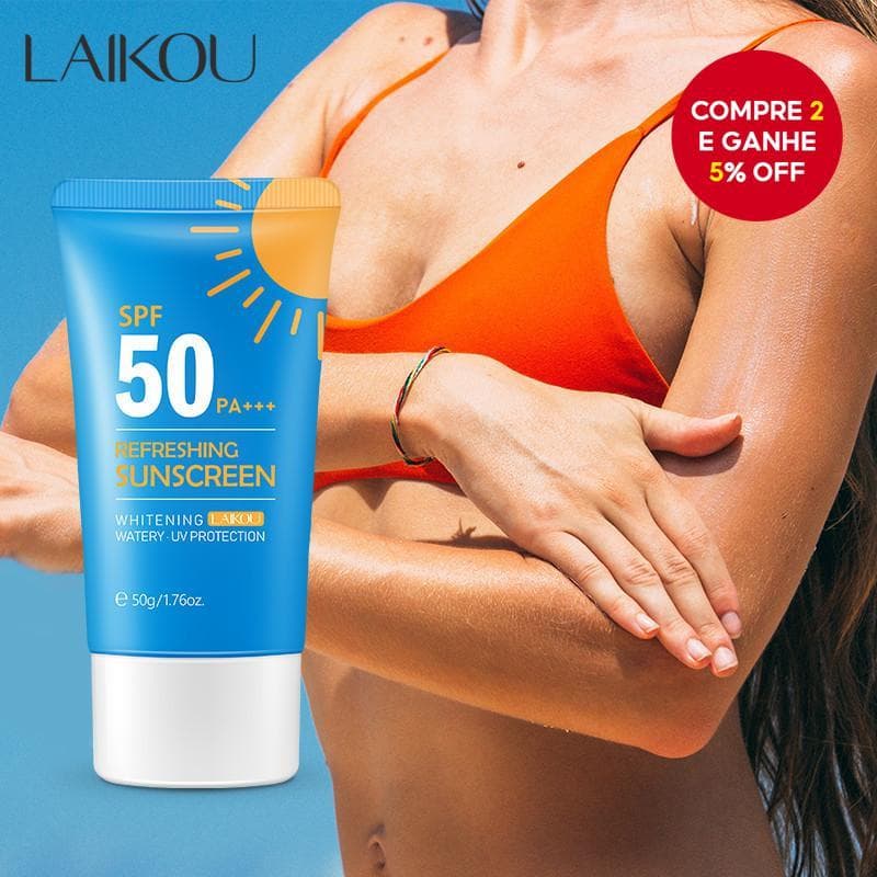 LAIKOU Protetor Solar Refrescante Facial Branqueador SPF50 PA + +