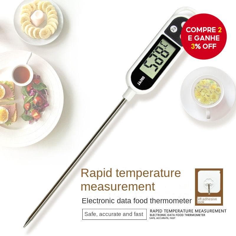 Termômetro de Água Quente Grau Alimentício Alta Resistência ao Calor Medidor de Temperatura da Água