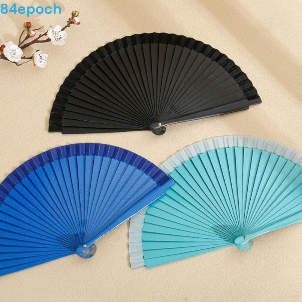 Ventilador Dobrável Puro BREPOCH , Liso Espanhol Simples Feito À Mão De Adereços Decorativos De Cor Sólida Artesanal De