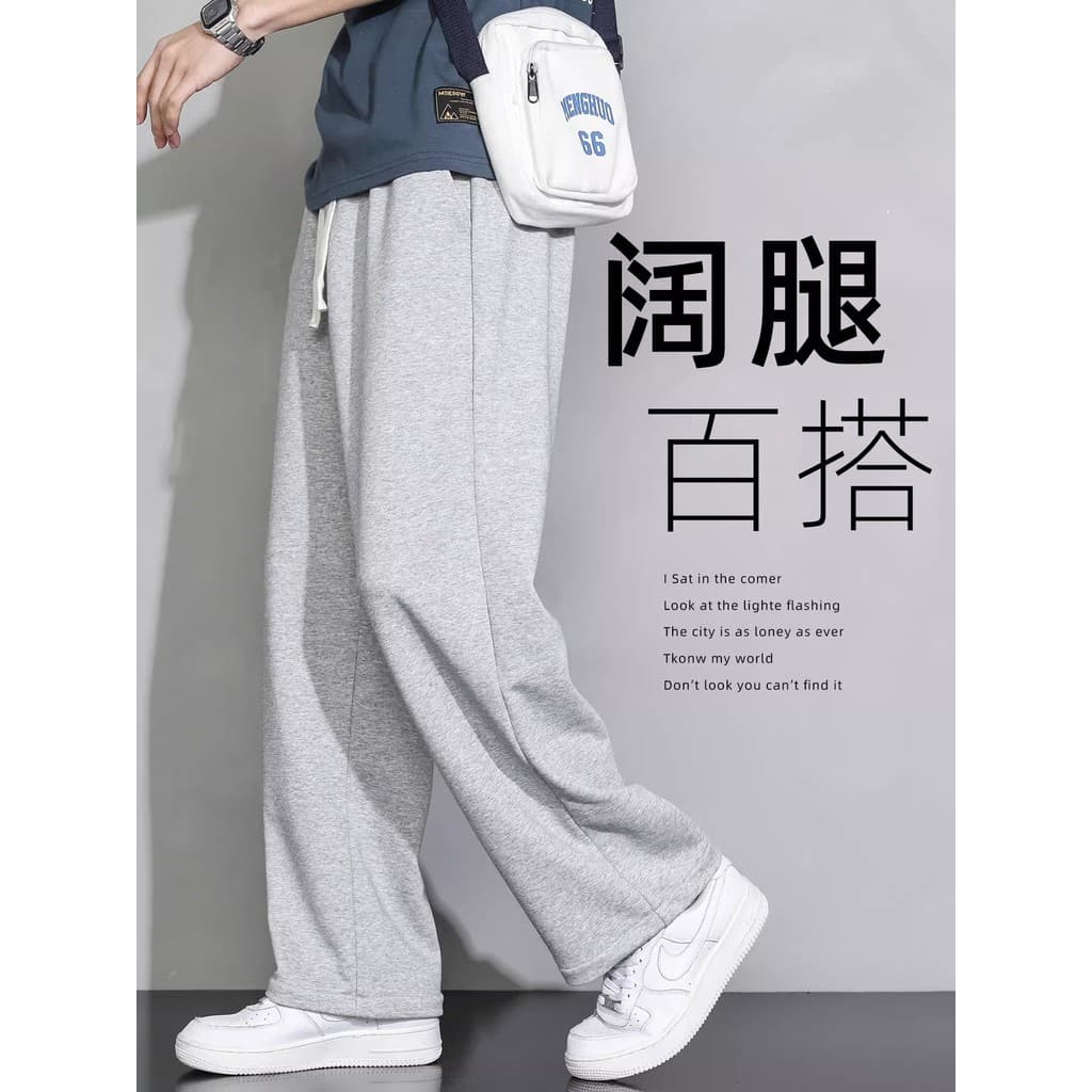 Calças casuais de perna larga meninos verão novo estilo na moda solto em linha reta Sweatpants adolescente cordão esport