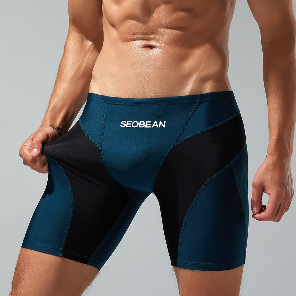 SEOBEAN SEOBEAN Fluorescente Moda Moderna Confortável Primavera Quente Calção de Natação de Cinco Pontos Boxer Masculino