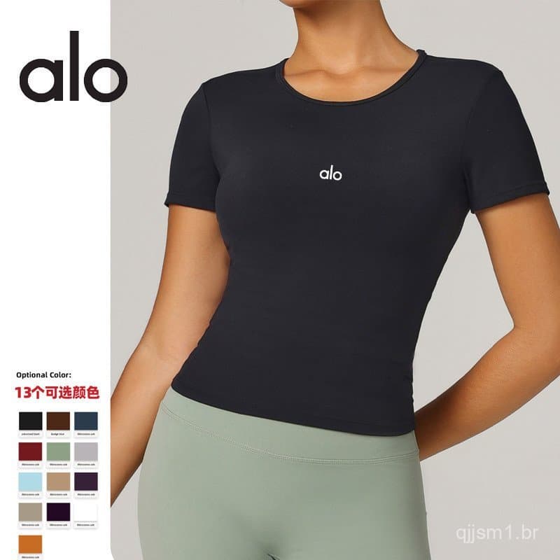Conjunto de Yoga de Manga Longa, Top Esportivo Ajustado e Modelador, Roupa de Fitness para Pilates e Corrida