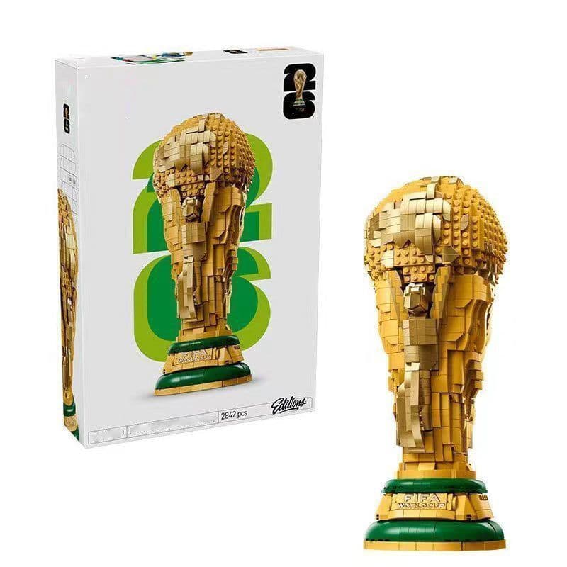2500 pçs Lego blocos de construção Hercules deus copa do mundo futebol troféu fã brinquedo modelo decoração presente