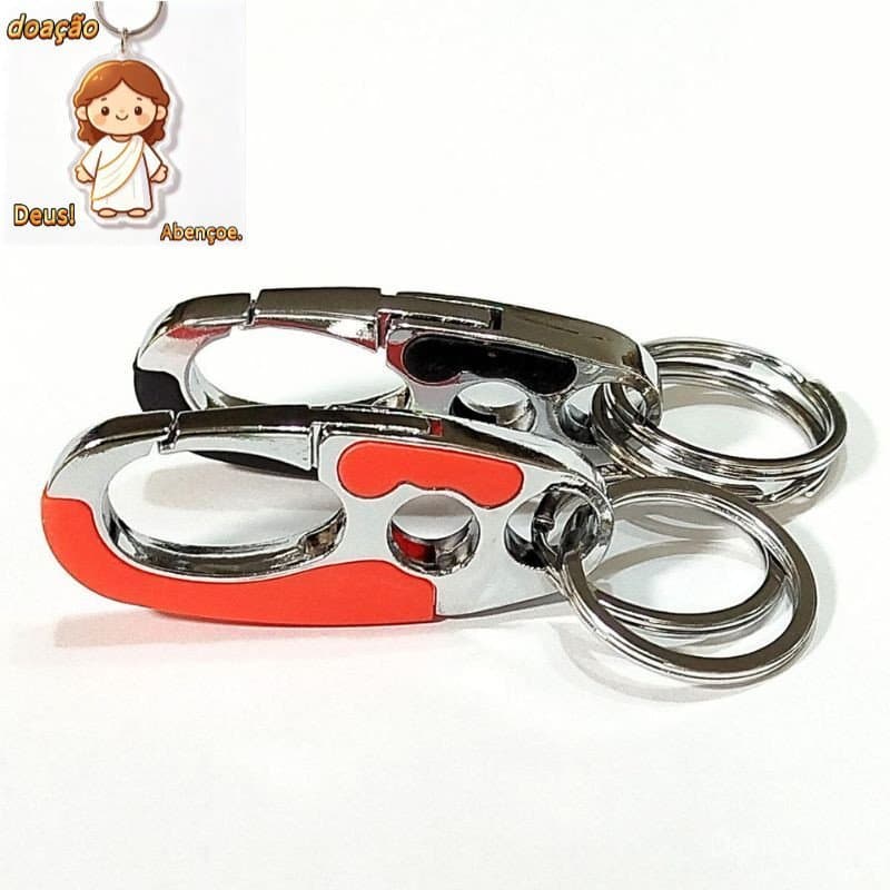 Kit 2 X Chaveiro Mosquetão Luxo Modelo 8034（Dar chaveiro）