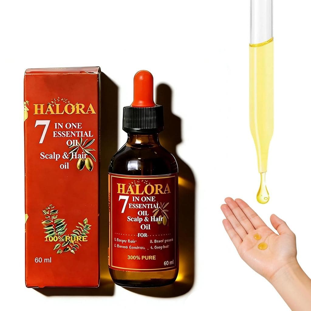 Óleo Halora para Crescimento Capilar, Óleo Fortificante com Biotina para Cabelos Frizados e Danificados - Tratamento par