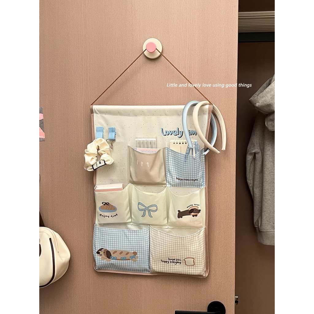 Saco de armazenamento de cama pendurado dormitório beliche superior armazenamento do telefone móvel pendurado na parede