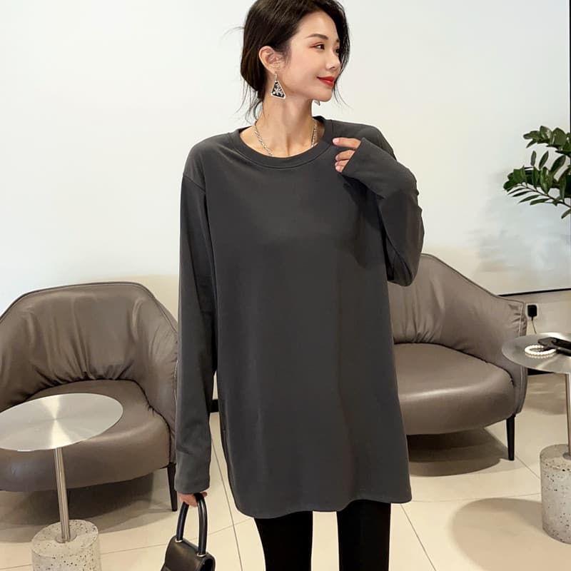 Outono inverno alemão veludo vestido de manga comprida feminino All-Match em torno do pescoço saia de comprimento médio