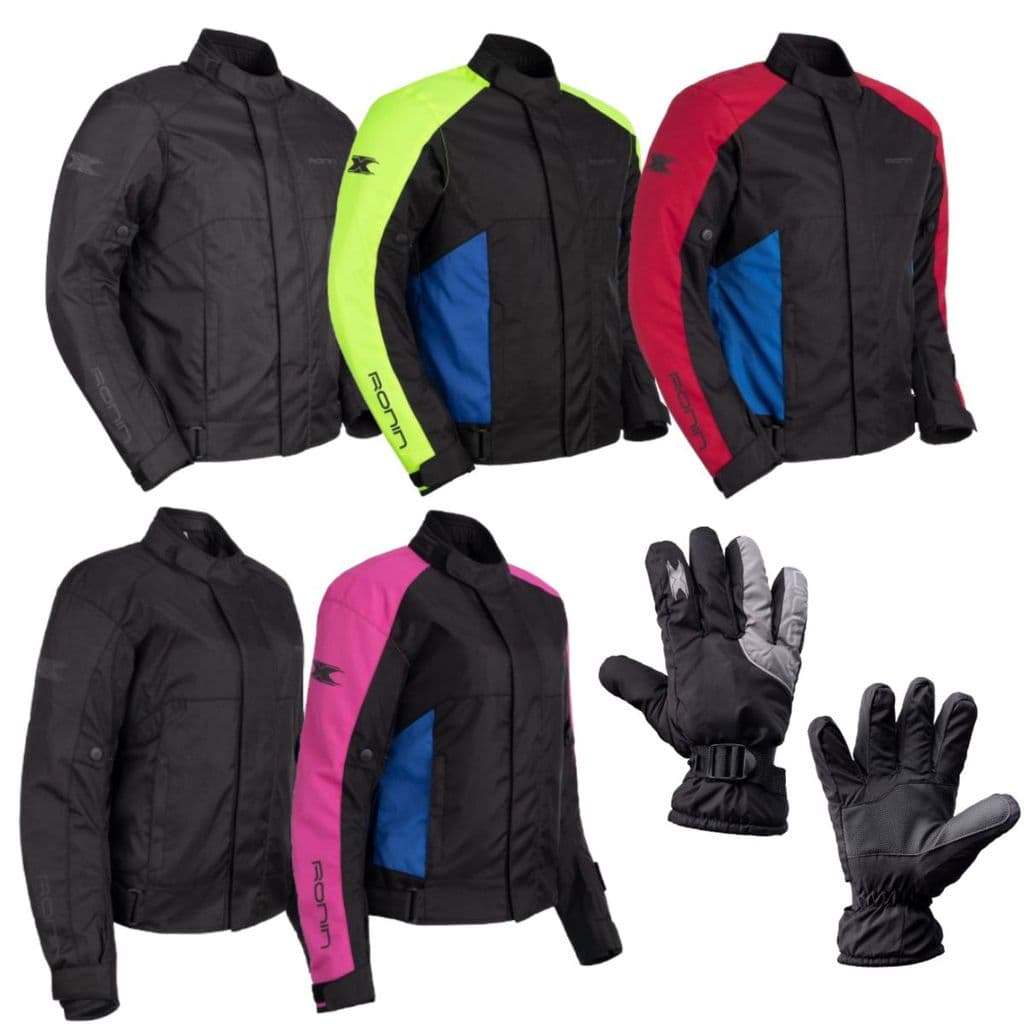 Kit Jaqueta E Luva Texx Ronin Motoqueiro Impermeável Dias Frios Inverno Motociclista